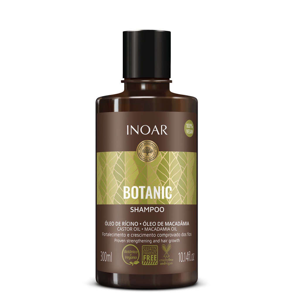 Shampoo Botanic Inoar Óleo de Rícino e Macadâmia 300ml