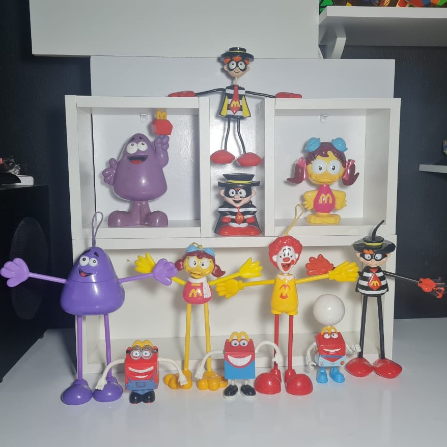 Coleção Brinquedos Mc donalds antigos Sheik Birdie Papa Burguer Ronald anos  2000 - 2003 - 2004 - 2005 - 2006 - 2014 - 2015 - Escorrega o Preço