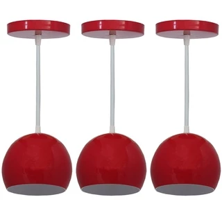Lustre Kit 3 Luminária Pendente Bola de teto pra cozinha Sala Mega Promoção