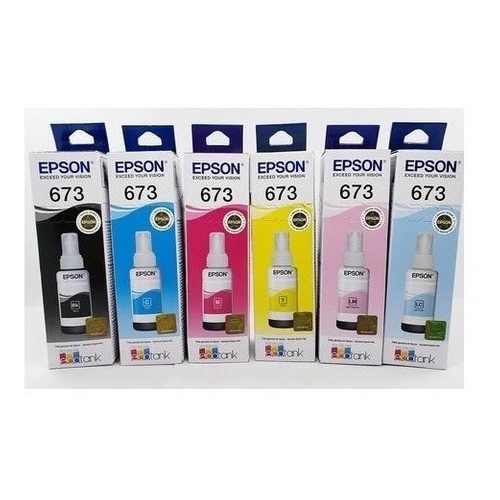 Kit Refil Original Epson Modelo 673 L800 L805 (6 Cores) | Shopee Brasil