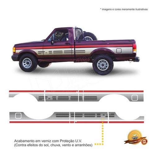 Adesivo Diesel Ford F100 / F1000 (Reverso - Colagem Interna No Vidro) -  Apliques e Adesivos para Antigos