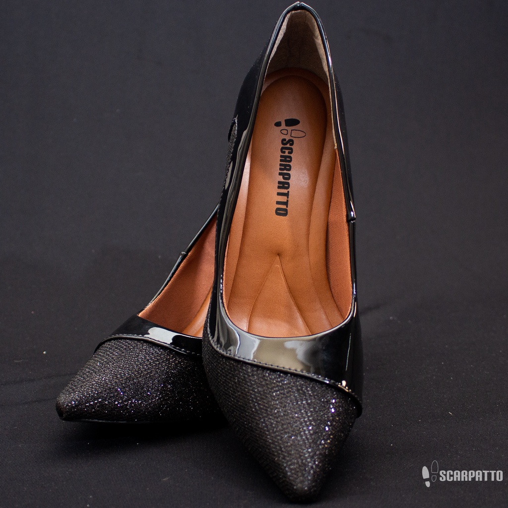 Sapato com glitter store preto