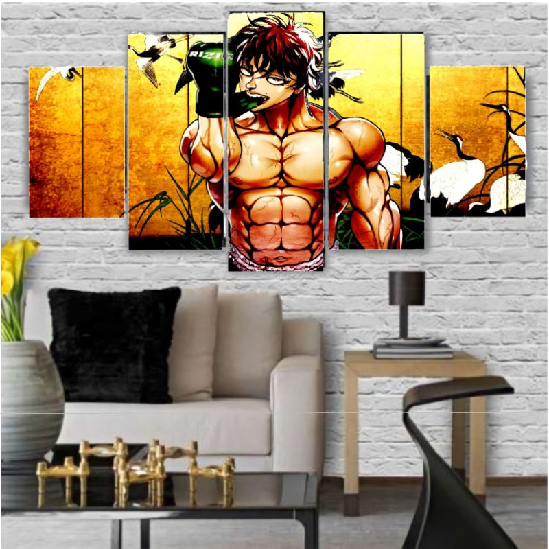 Quadro Decorativo Anime Baki O Campeão Arte Hanma Mangá