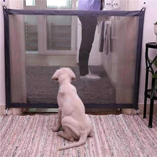 Portão Estilo Grade Tela de Porta Retrátil Proteção Para Cachorro Cães Bebe Pet Cachorros