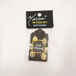 Tag Etiqueta Feliz Páscoa Preta - 1 unidade - Massai - Rizzo em Oferta na Shopee