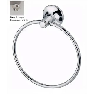 Porta toalha de Rosto ARGOLA STANDER de banheiro com Dupla Fixação Inox