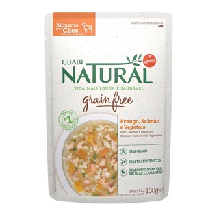 Racao Umida Guabi Natural Sache Caes Ad Salmao/Frango 100g