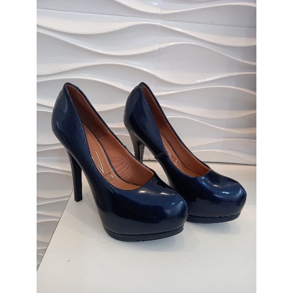 Scarpin vizzano best sale meia pata azul