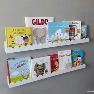kit 3 Prateleira Nicho Mdf Decoração De Ambientes Livro Revista Infantil E Quarto De Bebê