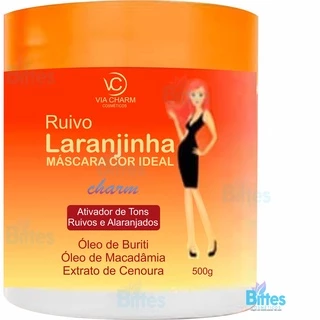 Máscara Ruivo Laranjinha Via Charm Cosméticos Tons Alaranjados