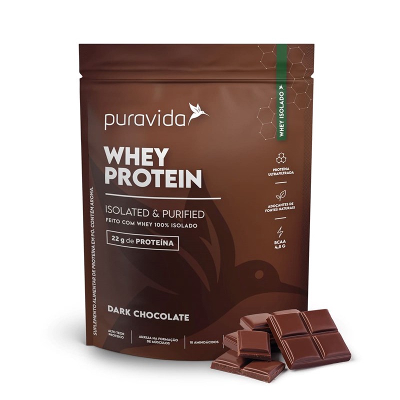 WHEY PROTEIN ISOLADO PURAVIDA DARK CHOCOLATE 450G