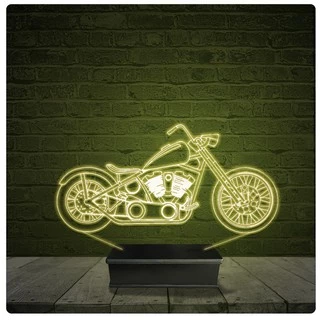 Led Luminária Acrílico Abajur - Moto Custom