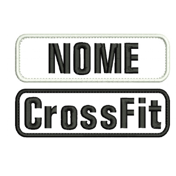 Patch Bordado Termocolante - TARJA SEU NOME + CrossFit