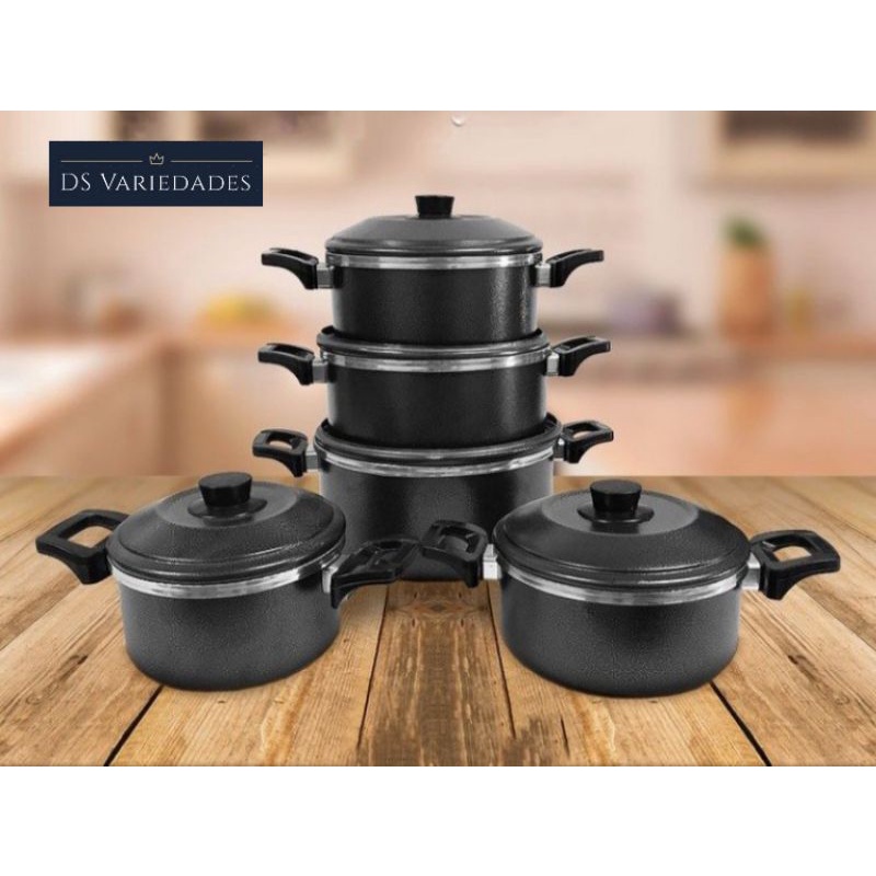 DE FÁBRICA! Jogo de 5 panelas de alumínio grosso — Cookware Sets — Poços de  Caldas