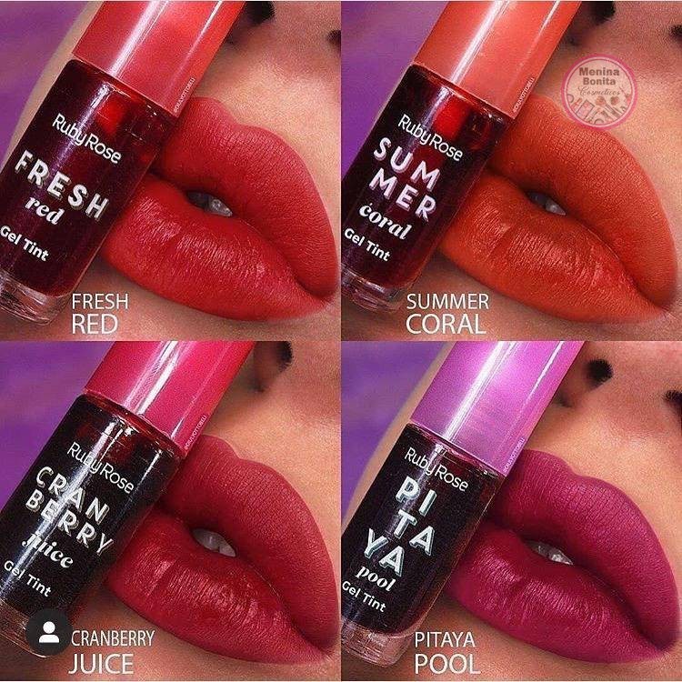 Gel Tint Lip Tint Em Gel Fresh Red Ruby Rose Shopee Brasil