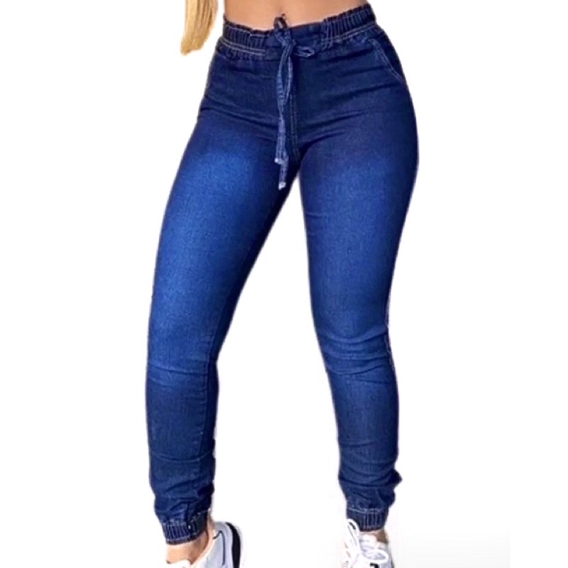 Calça Jogger Feminina Linha Premium Cintura Alta Com Elastano Lycra  Modelagem Perfeita Calça com Elástico na Barra e Cintura