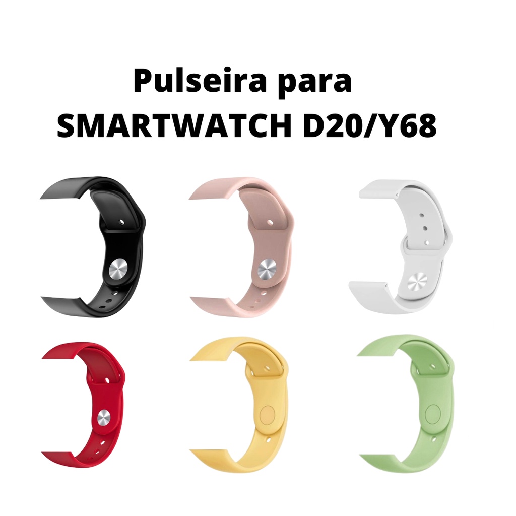 Pulseira Para Smartwatch D20 Y68 D13 Silicone Envio Rápido Pronta Entrega Shopee Brasil 2009