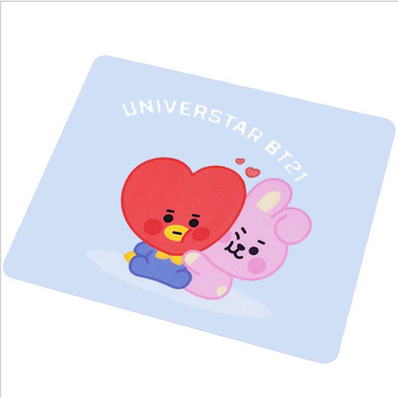 1 PC KPOP BTS BT21 Bonito Antiderrapante Almofada Do Mouse Mat Couro De  Mesa De Jogos De Moda Confortável Para Portátil MacBook Universal CHIMMY  COOKY KOYA MANG RJ SHOOKY TATA - Escorrega