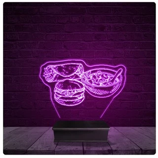 Luminária e Abajur Acrílico Led - Restaurante Chef