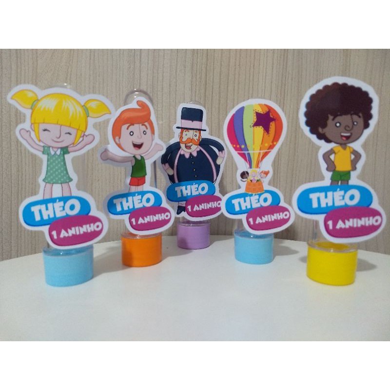 Kit Tubetes 3D mundo bita Personalizado
