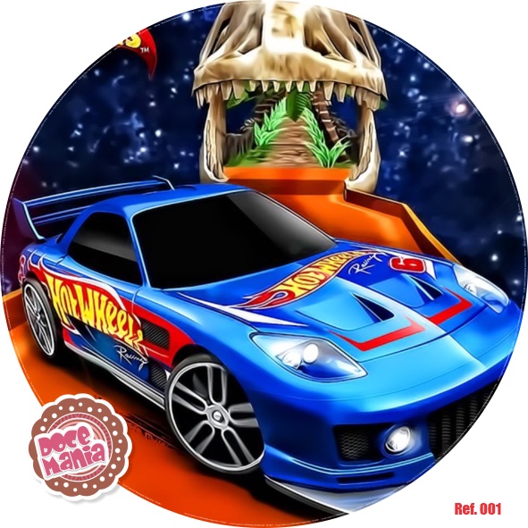 Painel Redondo Hotwheels - Painel Sublimado Hotwheels - Hot Wheels