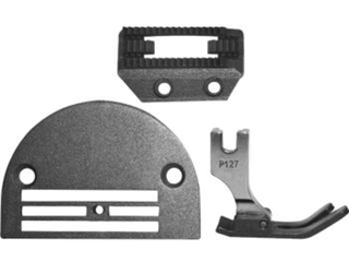 Conjunto Dente Chapa Calcador 4 Carreiras Teflon Reta Pesada
