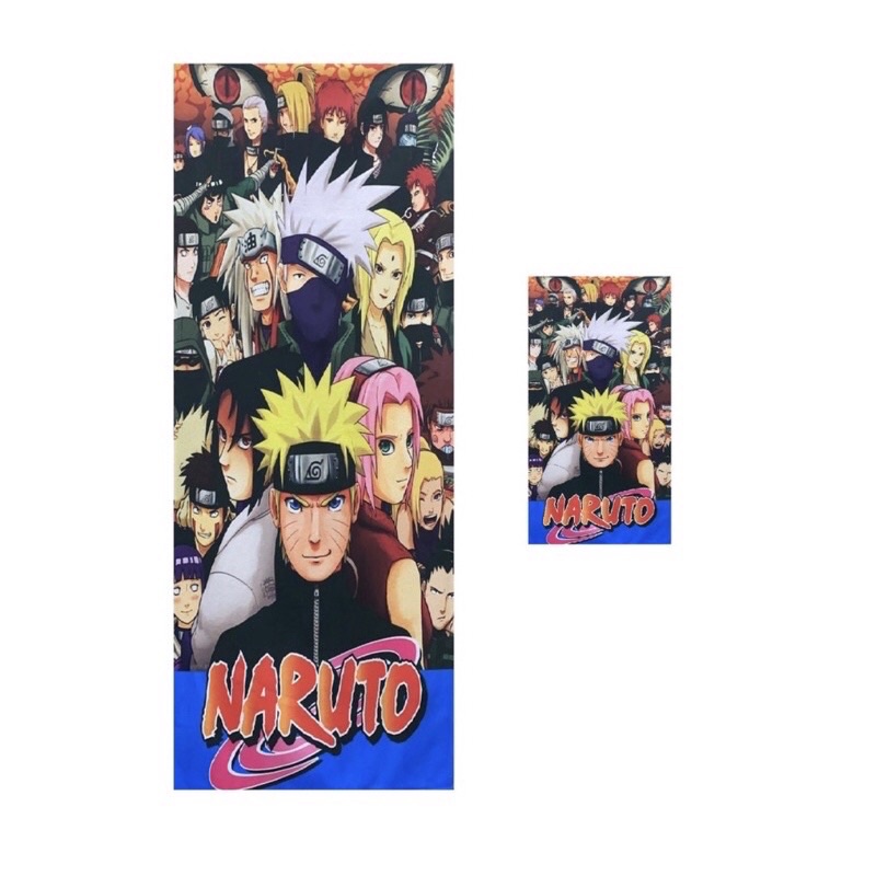 Jogo de Toalhas Naruto Desenho Anime Uma de Banho Outra de Rosto/Mão