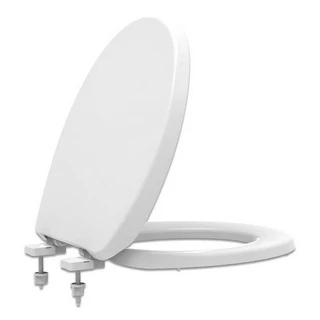 Assento Universal Oval Solution Branco Soft Close Polipropileno Tupan