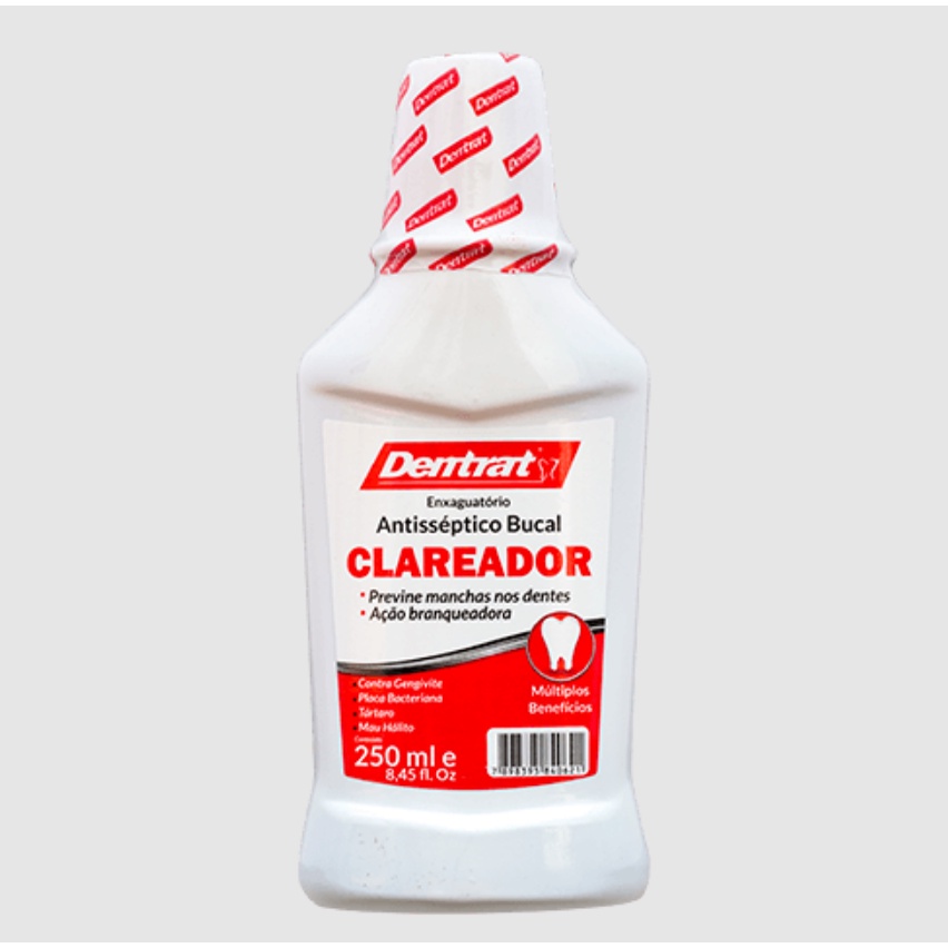 Enxaguante Bucal Dentrat Clareador 250ml | Shopee Brasil