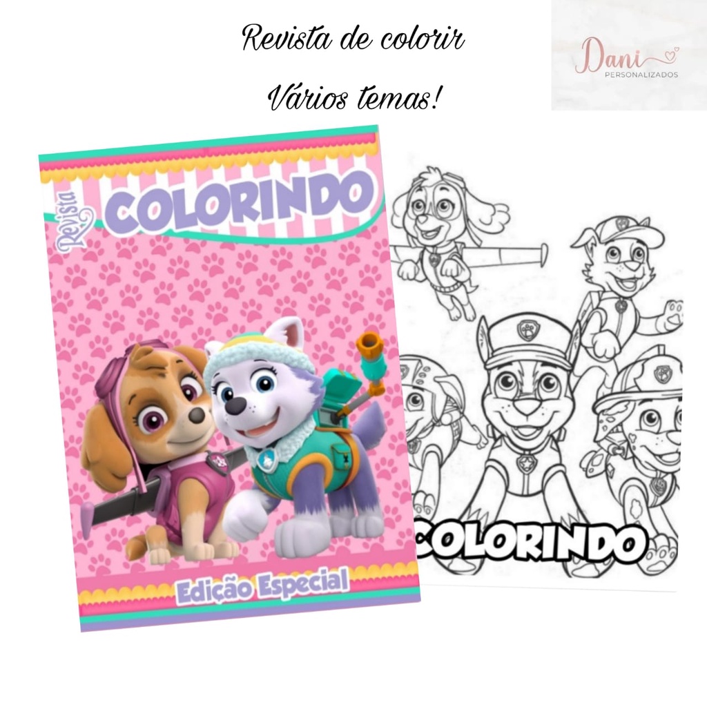 Revista Colorindo Patrulha Canina - 10x15cm