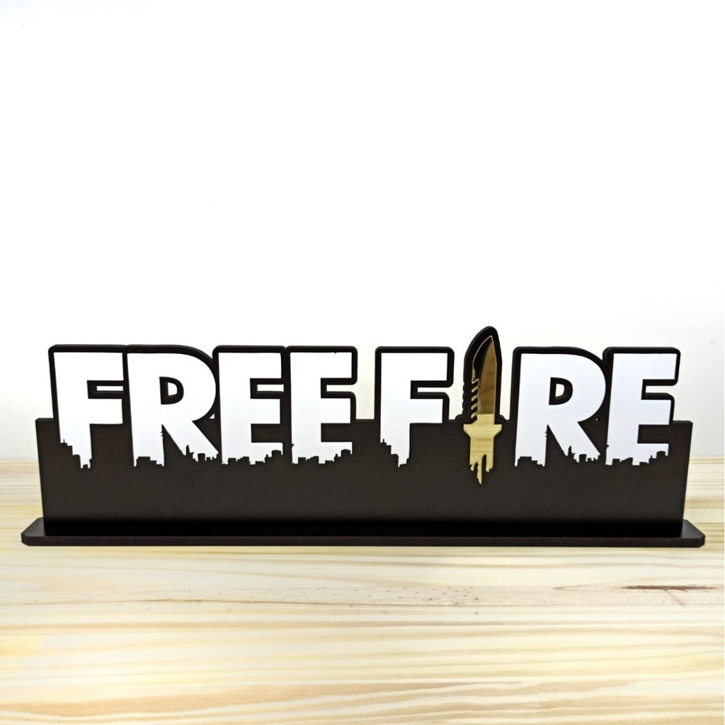 Free Fire Personalizado Nome, Gamer, Geek, Placa Decorativa 30x42cm Mdf