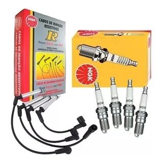 Kit Cabos + Velas NGK Chevrolet Celta Classic Corsa 1.0 8v Flex Oferta