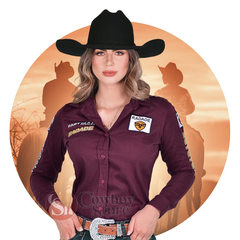 camisa country radade manga longa rodeio cowboy feminina | Shopee Brasil