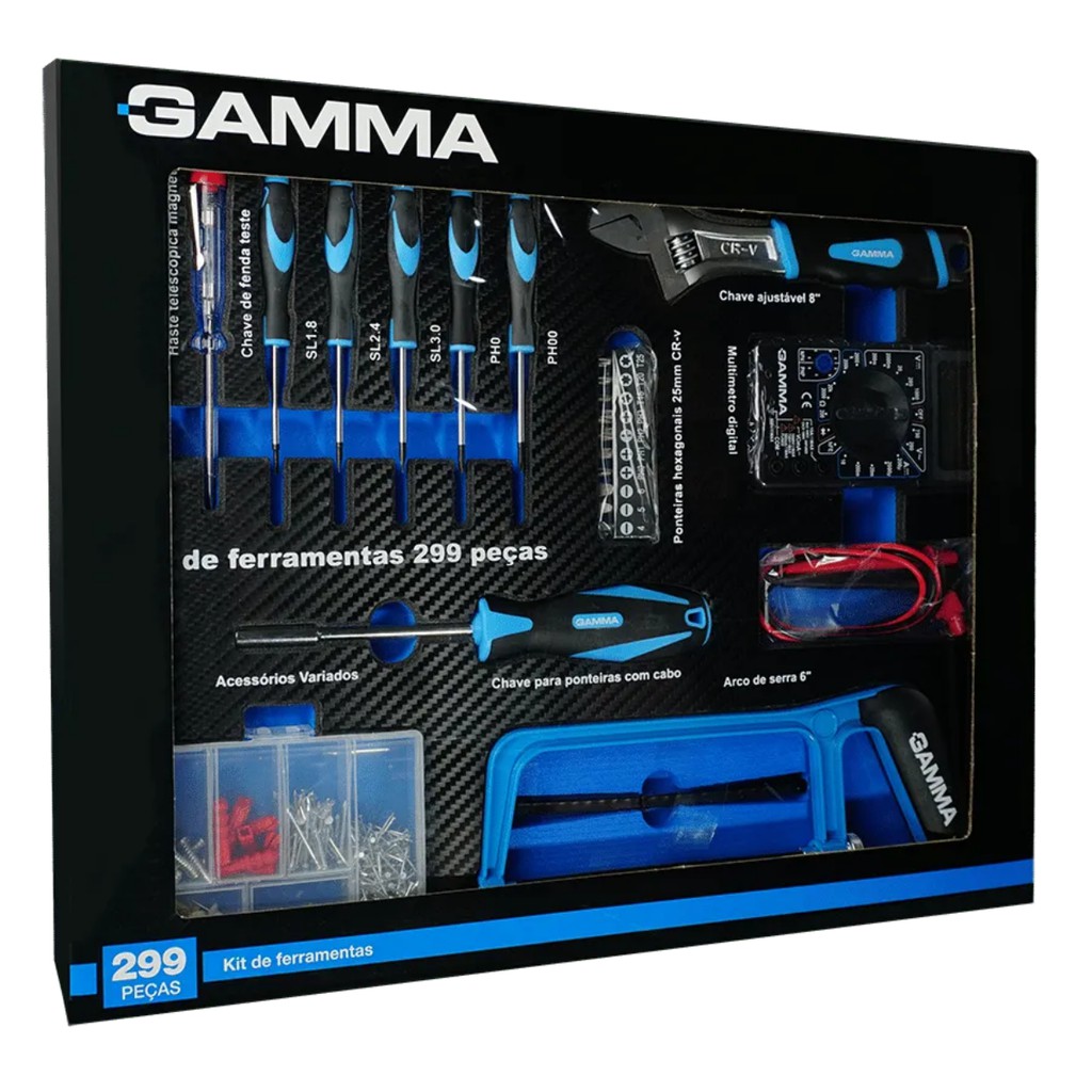 Kit De Ferramentas Com 299 Peças Gamma - G19565ac | Shopee Brasil