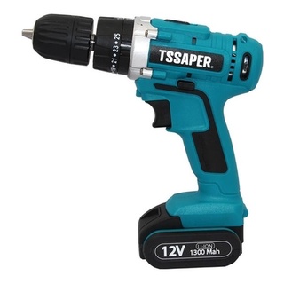 Parafusadeira Furadeira Elétrica com 13 acessórios Sem Fio 1350rpm 12v + maleta para transporte - modelo Tpa12
