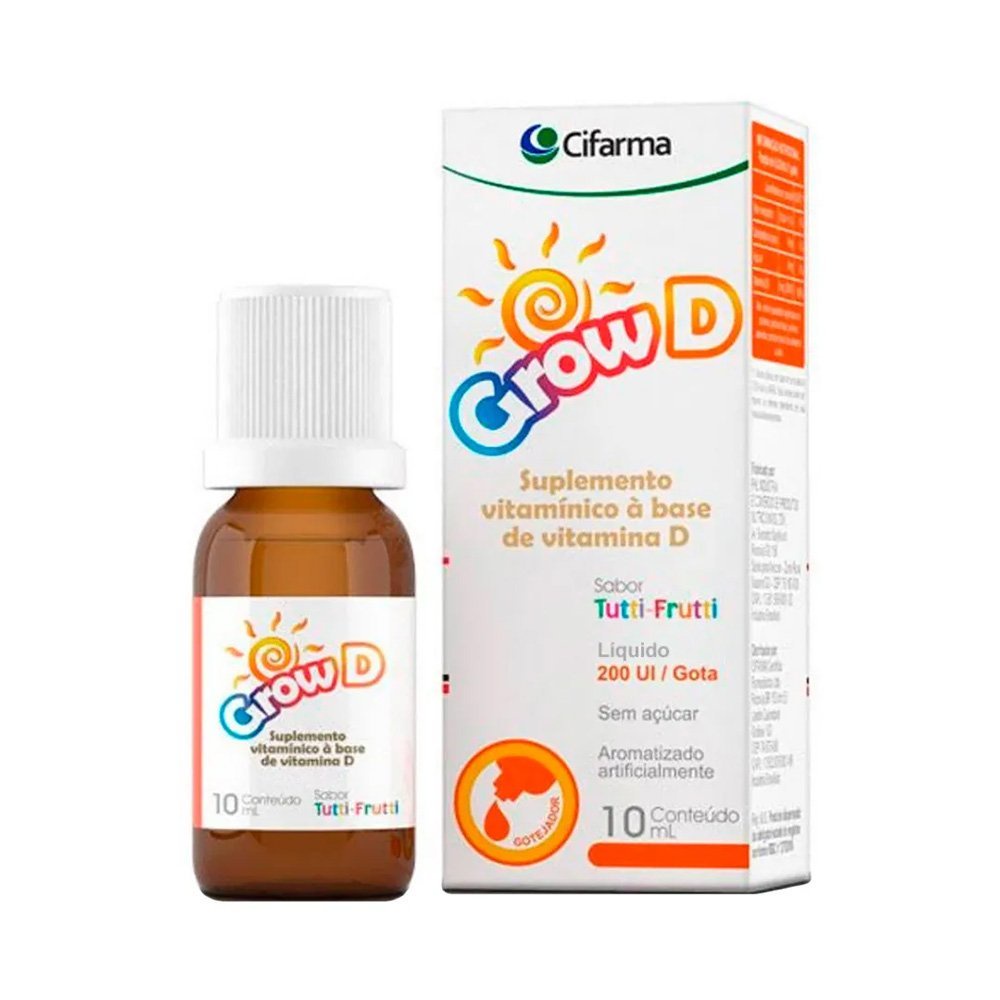 Grow D Kids Gotas 10ml - Sabor Morango | Shopee Brasil