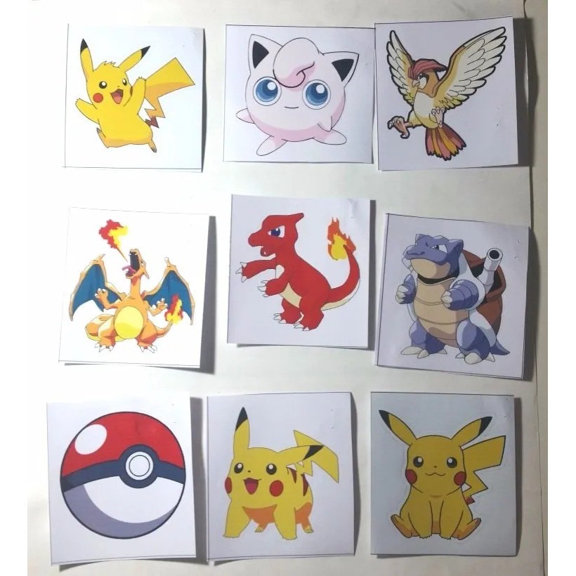 Impermeável Pokémon Tattoo Stickers, Bonito Pikachu Adesivo