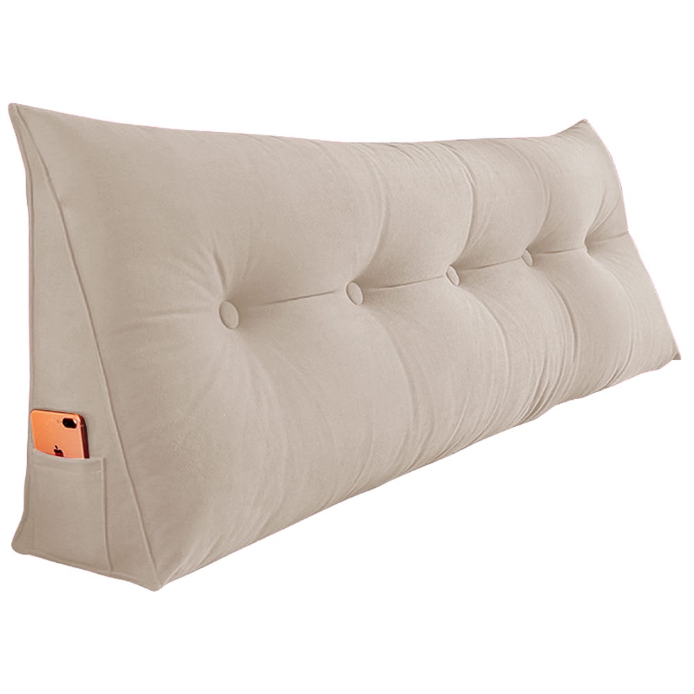 Almofada Cabeceira Cama 90cm Encosto Apoio Lombar com Porta Celular ...
