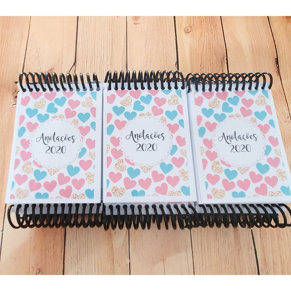 20 Bloquinhos de anotações 10x15cm 80 folhas brancas personalizado ...