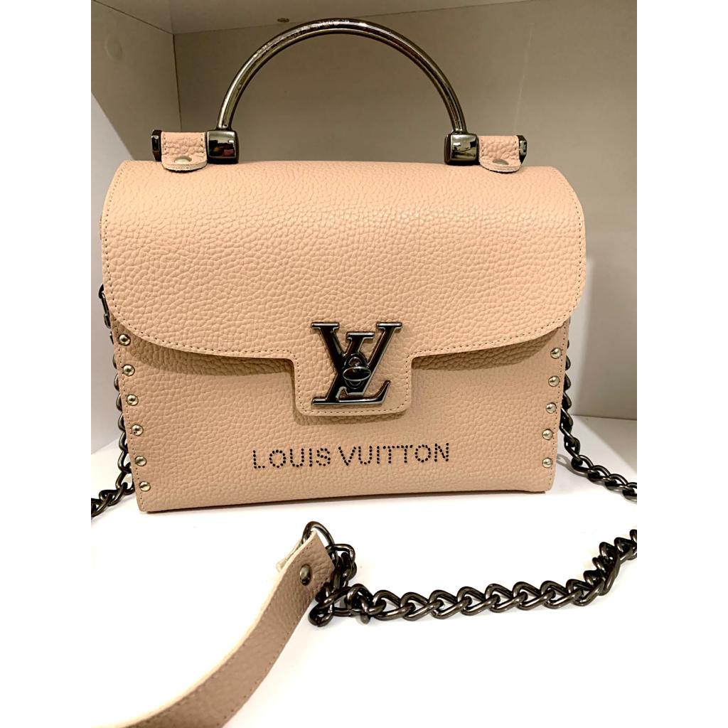 Bolsa Elegante Feminina LV Baú de Mão e Alça Transversal