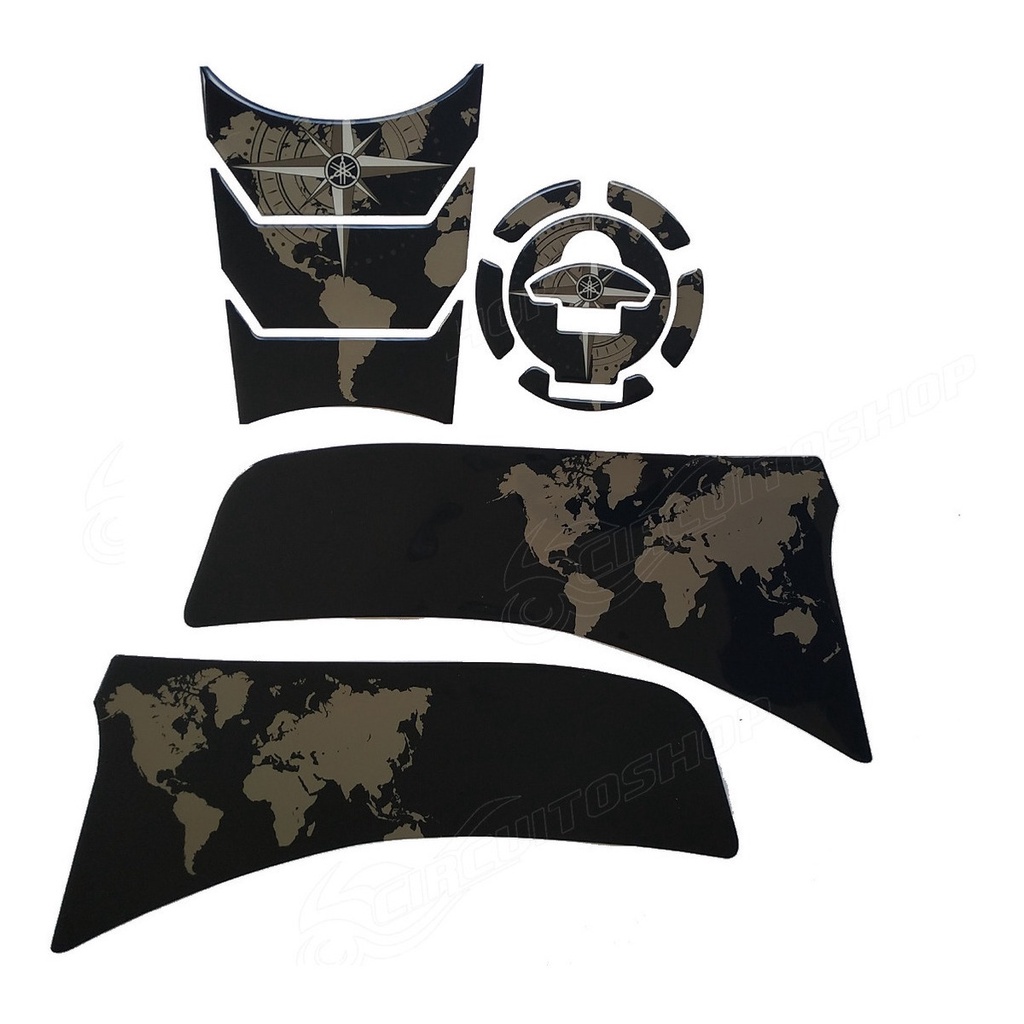 Adesivo Protetor 3d Tanque Bocal Lateral M30 Moto Tenere