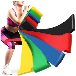 Kit 5 Faixas Elásticas Mini Band Para Exercícios Em Casa com 5 Níveis de Resistência Alta Performance