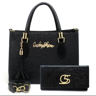 Kit Tradicional Gaby Show Bolsa Feminina e Carteira Feminina Transversal e Mão