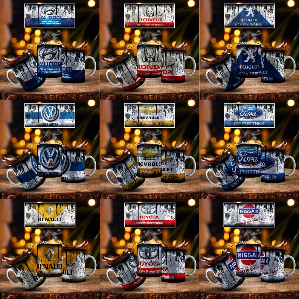 Caneca Personalizada Marcas de Carro Vários Modelos 325ml