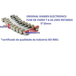 25 PÇS FUSÍVEL DE VIDRO T 6,3A 250V RETARDO XIAMEN ORIG. 250V T 6.3A T6,3A