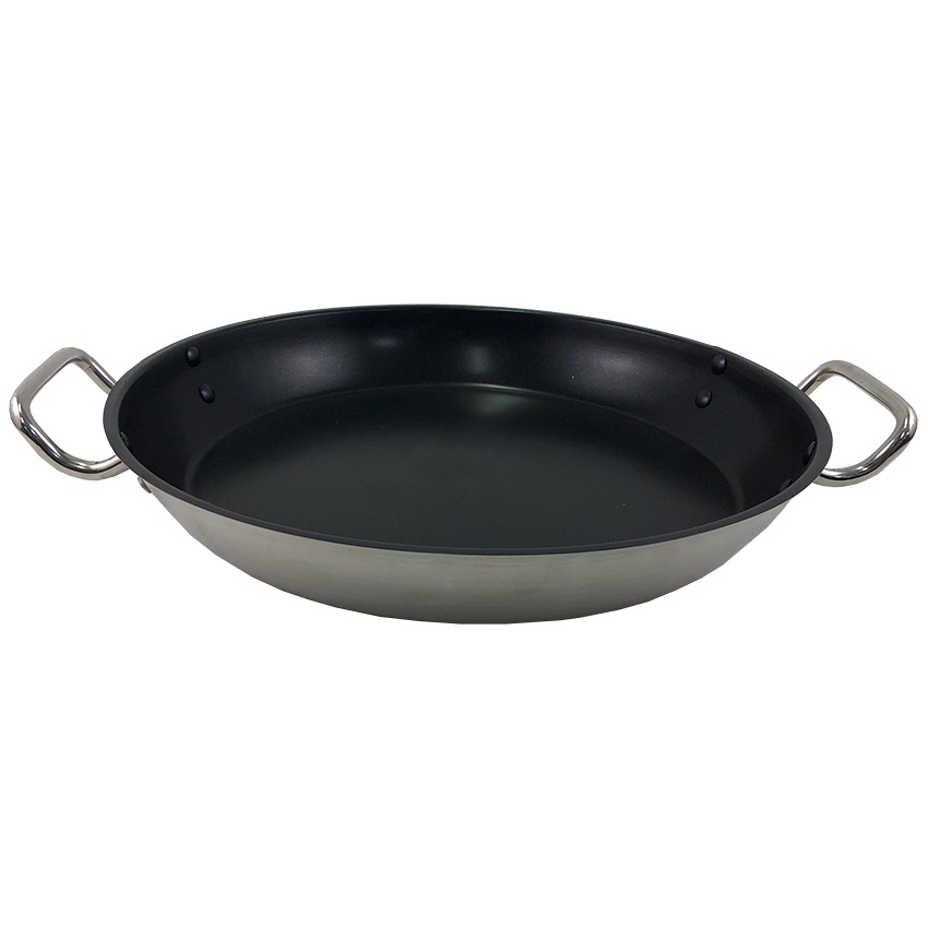 Panela Wok Ferro Fundido Antiaderente com Alças Torki Tacho Paella Frigideira Comidas Japonesa Yakisoba Fogão Lenha Gás 38cm