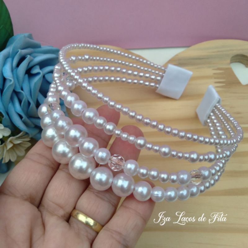 Tiara adulto 4 em 1/ Tiara de pérolas/Tiara adulto. | Shopee Brasil