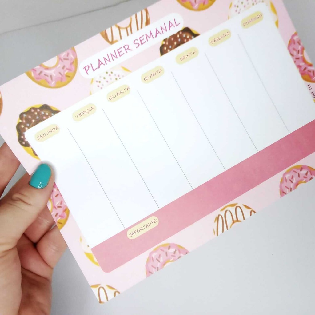 Planner Semanal de Mesa Sem Data Bloco | Shopee Brasil