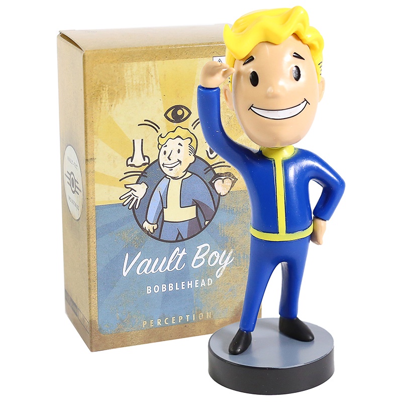 Fallout Vault Boy Bobble Cabeça Boneca PVC Action Figure