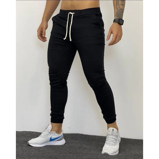 Calça Masculina Cargo Jogger Sarja Jeans Com Elastico Estilo Jogador Slim  Fit Promoção